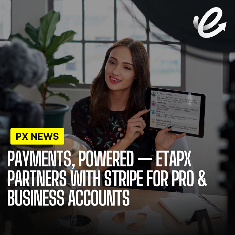 Payments, Powered — ETAPX Partners with Stripe for Pro & Business Accounts